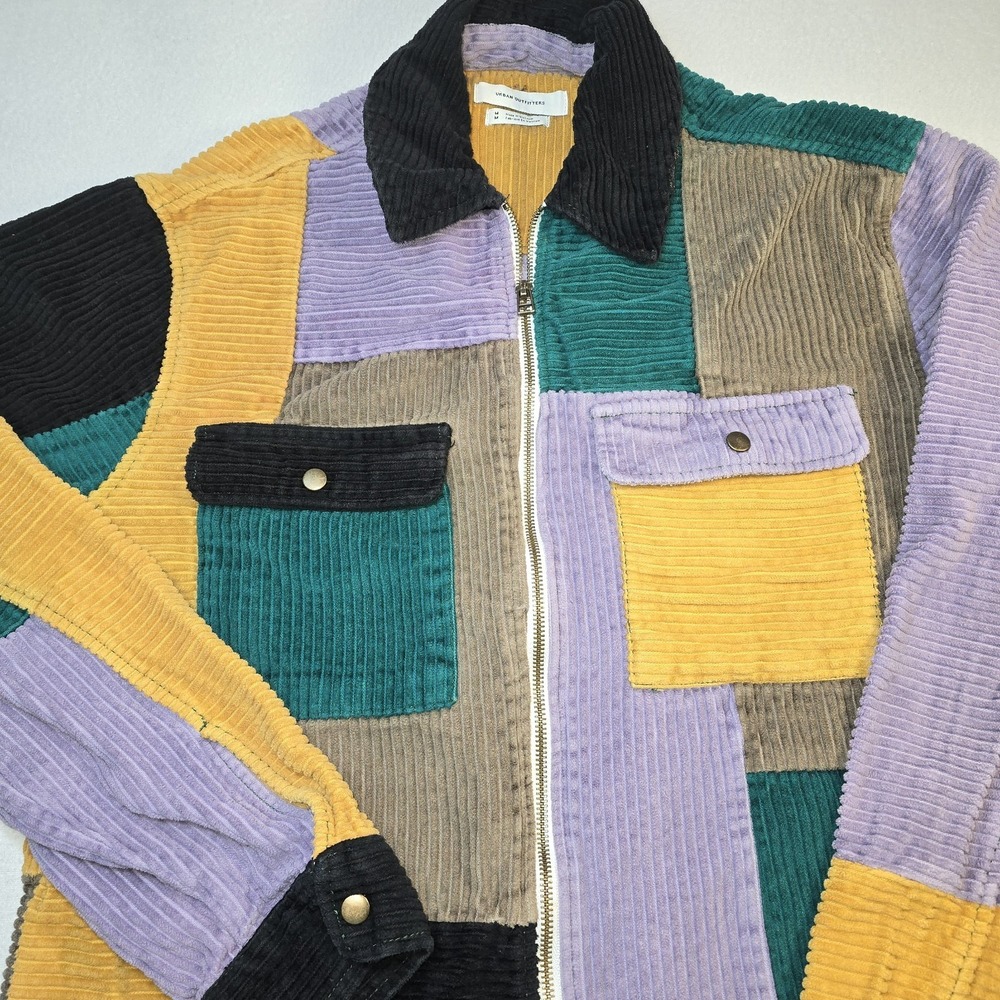 Urban Outfitters Patchwork Corduroy Jacket Medium M Colorblock Grandpacore Retro
